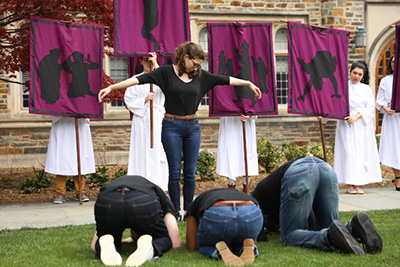 Procession of the Stations of the Cross on Chapel Quad