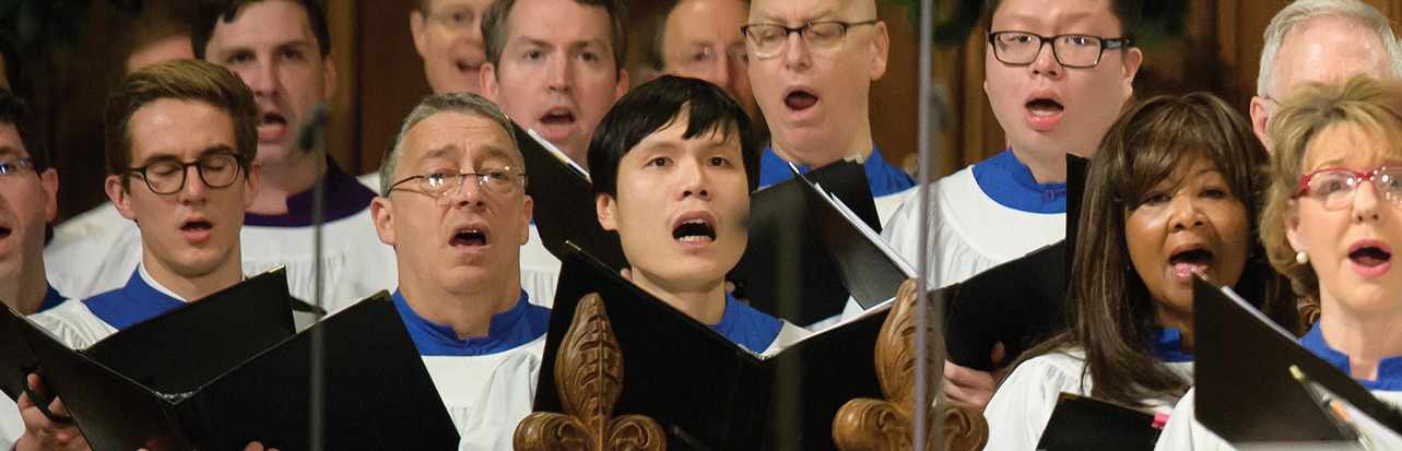 Duke Chapel Choir singing