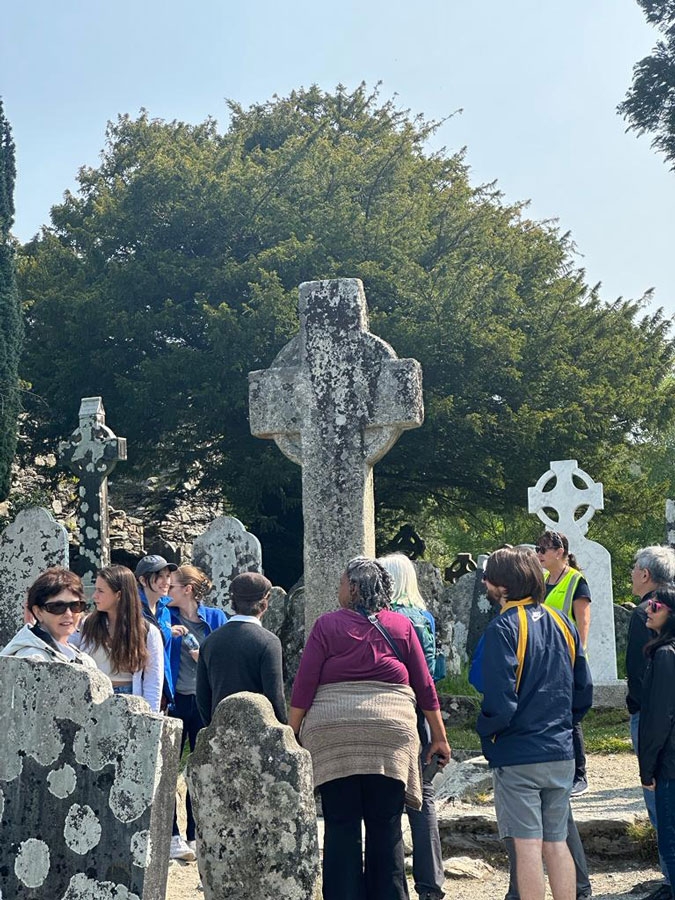 Visiting the Celtic Cross of Glendalough