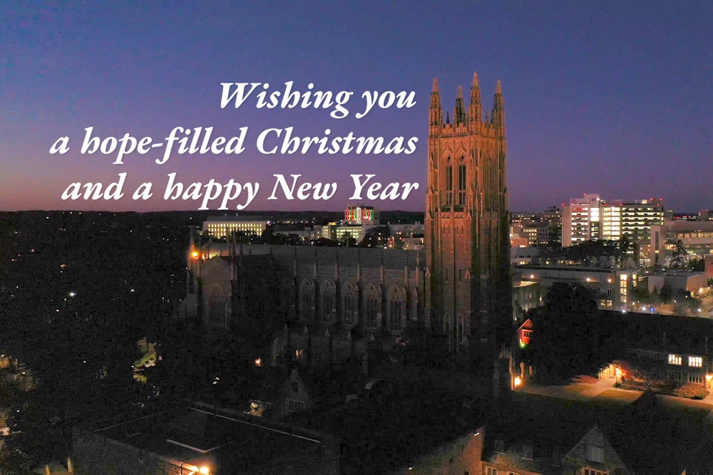 Duke Chapel Christmas wishes