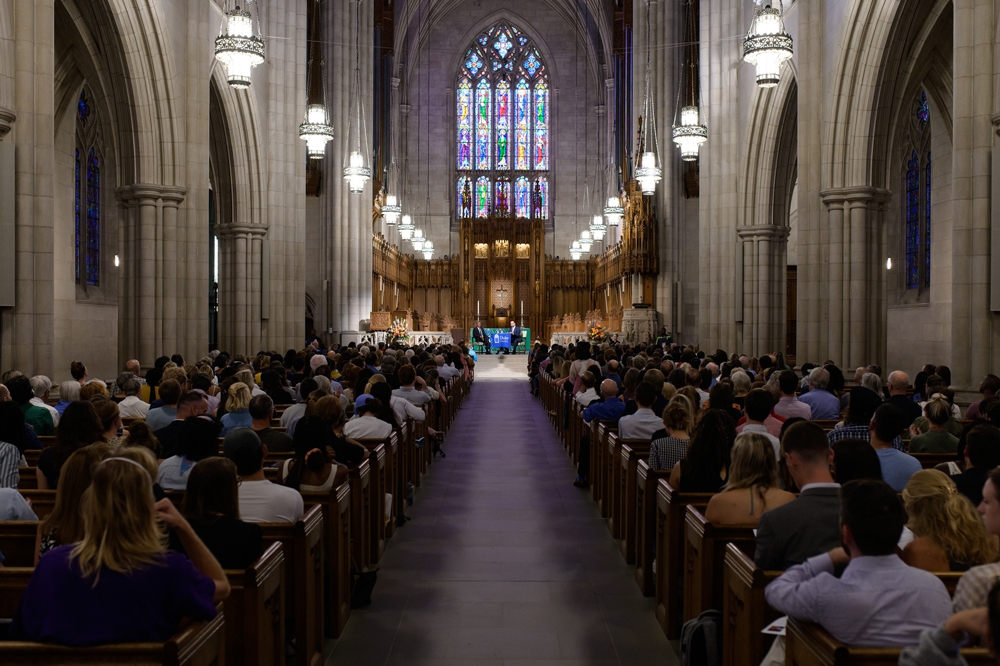 The audience filled the Chapel's nave.