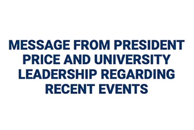 University Leadership Message