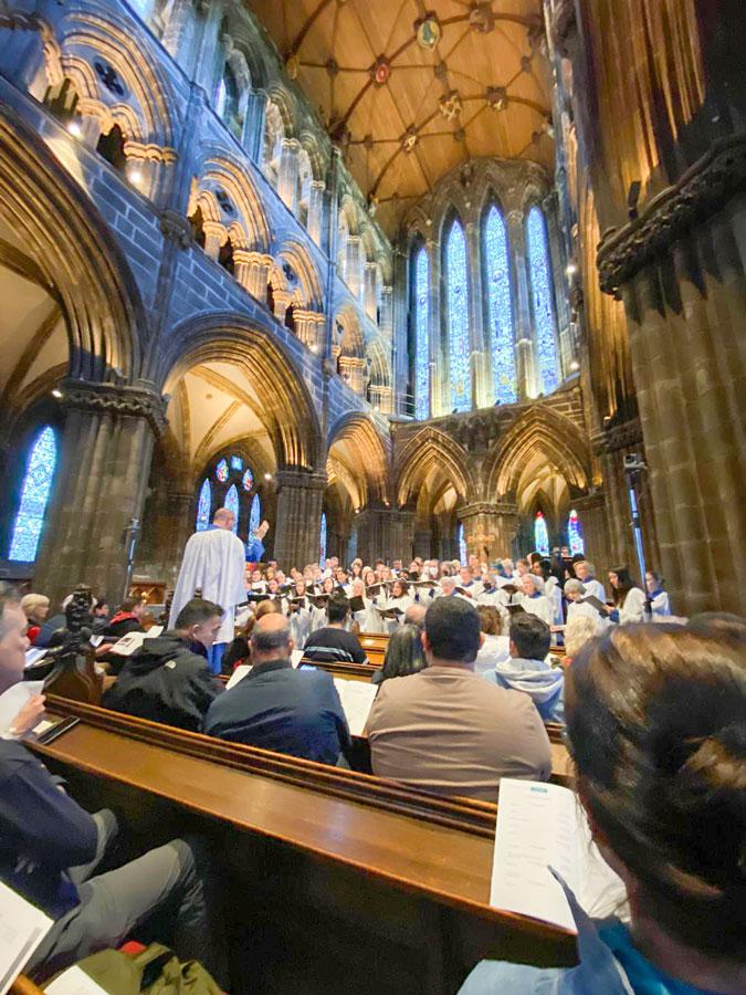The Chapel Choir performs at Glasgow Cathedral