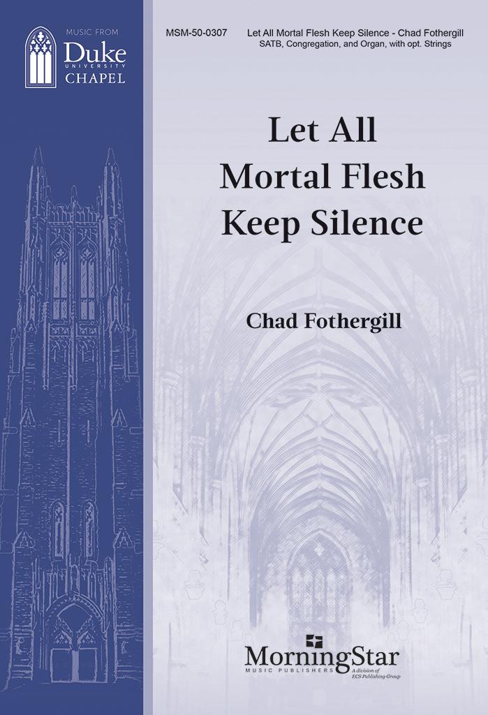 Cover for Music at Duke Chapel hymnal, illustrations of the Chapel interior and exterior on a blue background