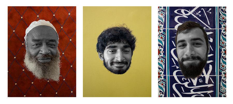 Images from The Beards of Muslim Men by Shiraz Ahmed. Courtesy of the artist.